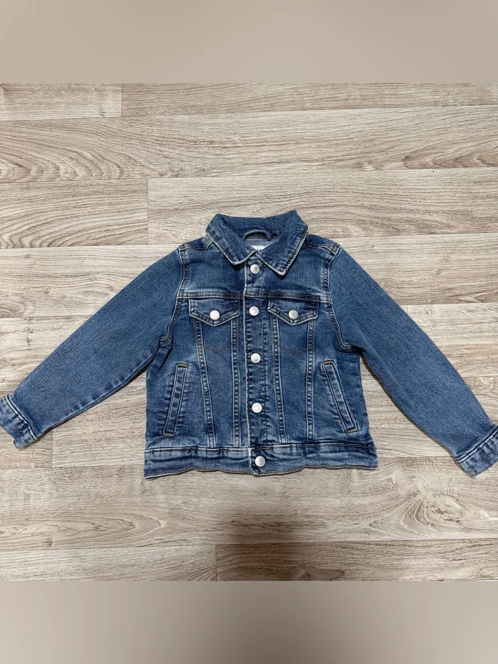 Old Navy Boys Classic Blue Button Front Denim Jacket Size 5T